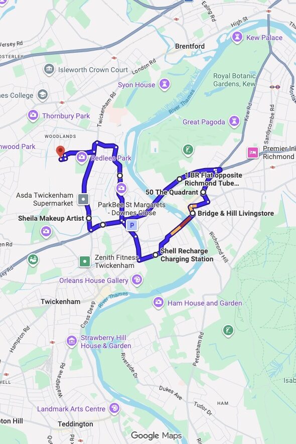 Isleworth (Fleming Way) driving test routes map UK showing DVSA test routes, real exam roads, key junctions, roundabouts and roads used in the driving test