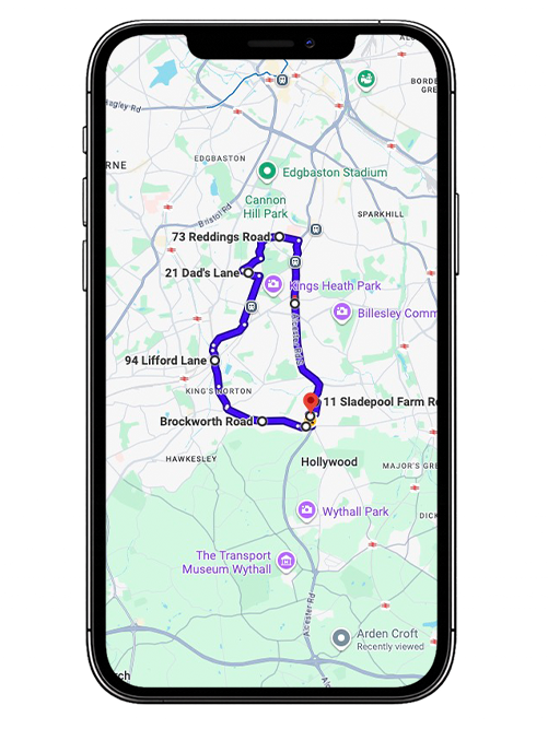Birmingham Kings Heath Driving Test Centre Practice Route through Alcester Road South A435, High Street and Maypole Island Roundabout in West Midlands