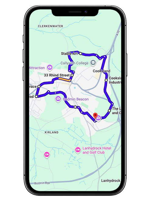 Bodmin Driving Test Centre Practice Route through Launceston Road A388, Dunmere Road and Callywith Roundabout in Cornwall