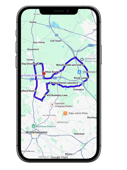 Featherstone Driving Test Centre Practice Route through Cannock Road A460, Hilton Lane and Featherstone Roundabout in Staffordshire
