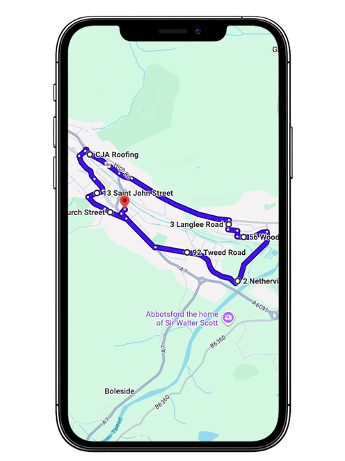 Galashiels Driving Test Centre Practice Route through Melrose Road A6091, Abbotsford Road and Tweedbank Roundabout in Scottish Borders