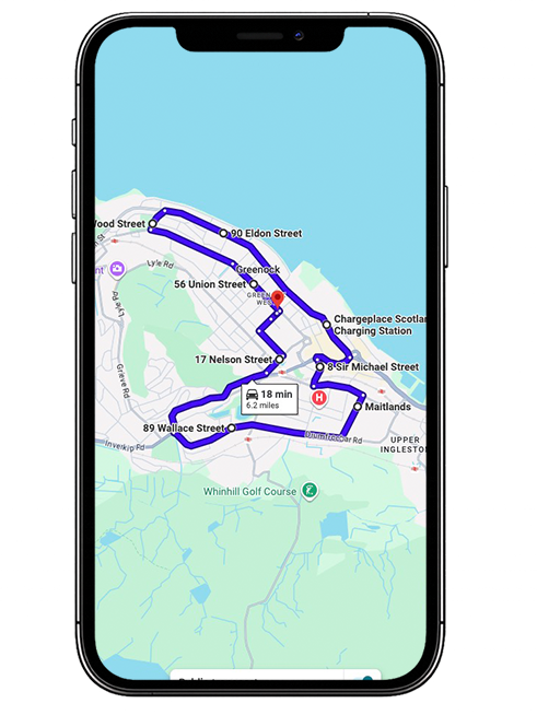 Greenock Driving Test Centre Practice Route through Inverkip Road A78, Dalrymple Street and Bullring Roundabout in Inverclyde