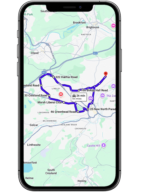 Huddersfield Driving Test Centre Practice Route through Leeds Road A62, Castlegate and Ainley Top Roundabout in West Yorkshire