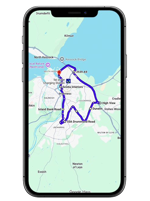 Inverness Longman Drive Driving Test Centre Practice Route through Longman Road A82, Harbour Road and Longman Roundabout in Highland