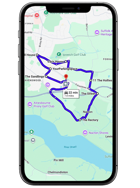 Ipswich Driving Test Centre Practice Route approaching A14 and A12 Junction near Foxhall Road in Suffolk