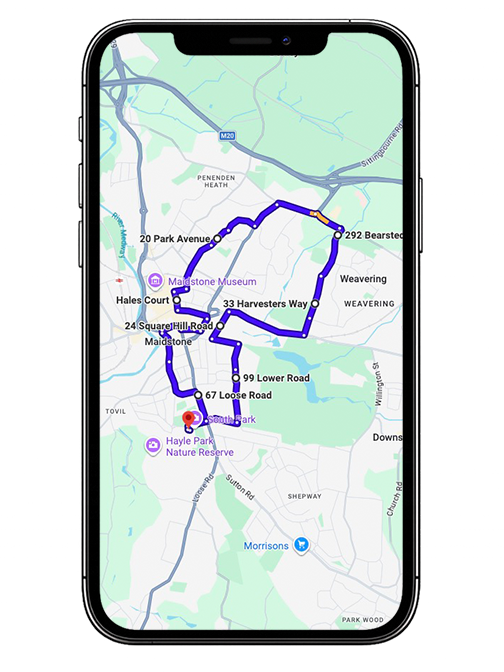 Maidstone Driving Test Centre Practice Route through Sutton Road A274, Loose Road and Wheatsheaf Junction in Kent