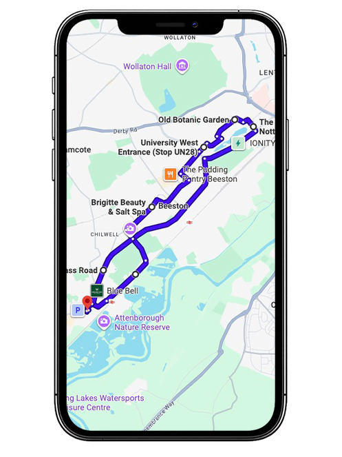 Nottingham (Chilwell) driving test routes covering Cator Lane, Clifton Lane, Thane Road, Queens Drive (A453), University Boulevard and key roundabouts near Nottingham Chilwell Driving Test Centre, Nottinghamshire