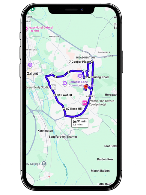 Oxford Cowley Driving Test Centre Practice Route through Eastern Bypass Road A4142, Cowley Road and Heyford Hill Roundabout in Oxfordshire