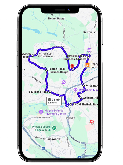 Rotherham Driving Test Centre Practice Route through Sheffield Parkway A630, Centenary Way and Canklow Roundabout in South Yorkshire