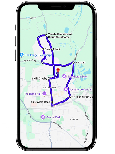 Scunthorpe Driving Test Centre Practice Route through Doncaster Road A18, Kingsway and Ashby Ville Roundabout in Lincolnshire