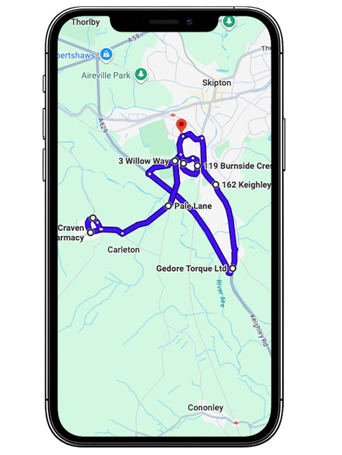Skipton Driving Test Centre Practice Route through Keighley Road A629, Gargrave Road and Airedale Hospital Roundabout in North Yorkshire