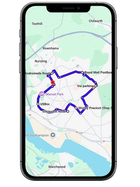 Southampton Maybush Driving Test Centre Practice Route through Winchester Road A35, Tebourba Way and Redbridge Roundabout in Hampshire