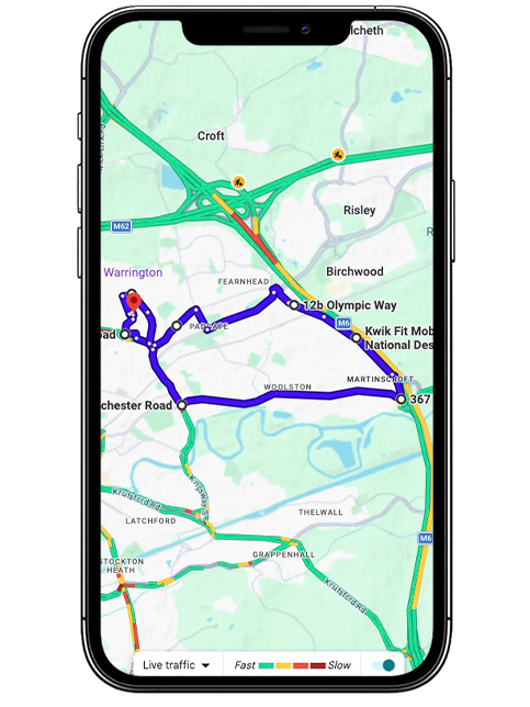 Warrington driving test routes featuring common test roads, roundabouts and junctions used by learner drivers near Warrington Driving Test Centre, Cheshire