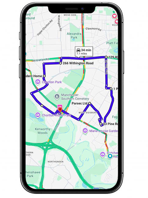 West Didsbury driving test routes featuring common test roads, roundabouts and junctions used by learner drivers near West Didsbury Driving Test Centre, Manchester, Greater Manchester