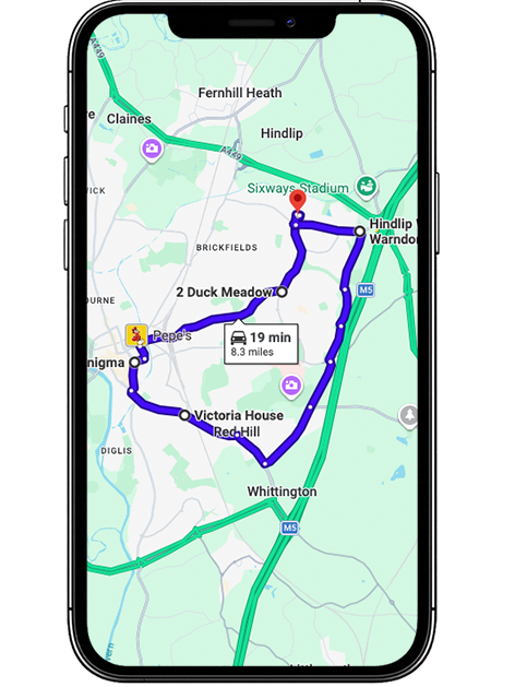 Worcester Driving Test Centre Practice Route through Newtown Road A44, Bromyard Road and Dolday Roundabout in Worcestershire