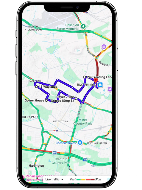 Yeading Driving Test Centre Practice Route through Western Avenue A40, Yeading Lane and Target Roundabout in Greater London