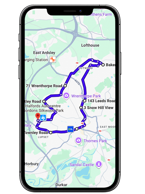 Wakefield Driving Test Centre Practice Route through Doncaster Road A638, Ings Road and Chantry Bridge Roundabout in West Yorkshire
